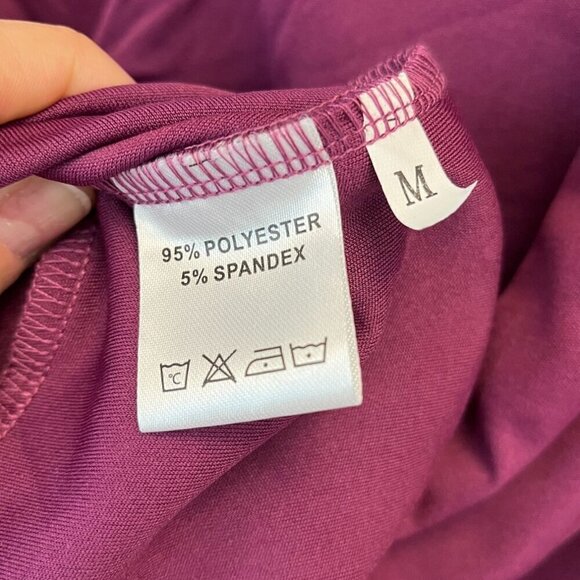 Kaimimei Purple One-Shoulder Ruffle Belted Wide-Leg Jumpsuit Size Medium - Picture 9 of 10